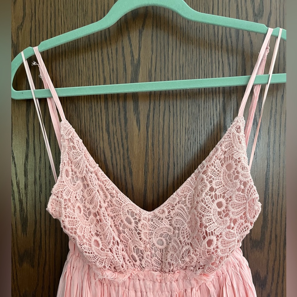 Pink Backless Long Dress